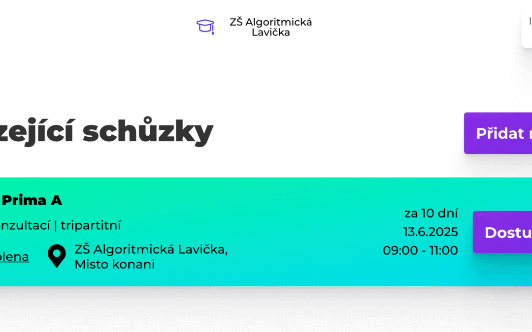 Tridni-schuzky.cz oficiálně spuštěno! Revoluce v organizaci třídních schůzek právě začíná.